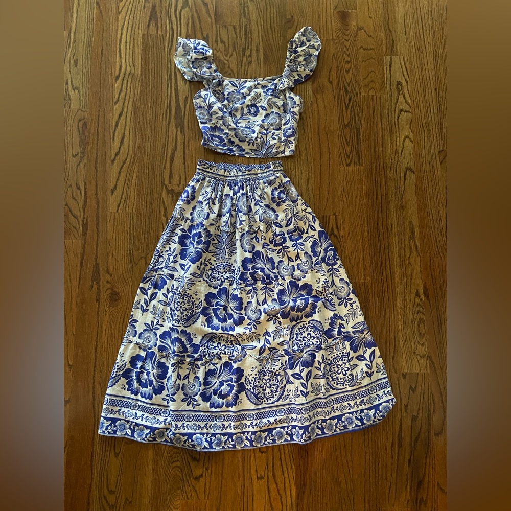 Rachel Zoe Top and Skirt Set in size small